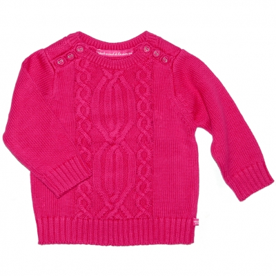 Stitch raspberry sweater