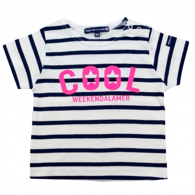 White navy t-shirt