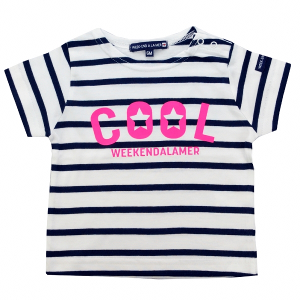 White navy t-shirt