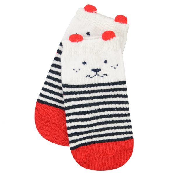 White navy socks