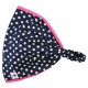 Fichu marine à pois
