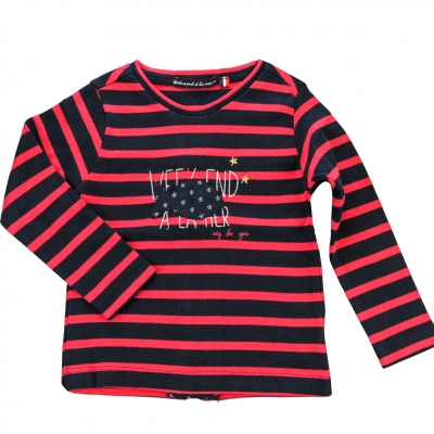 Tee-shirt marine framboise