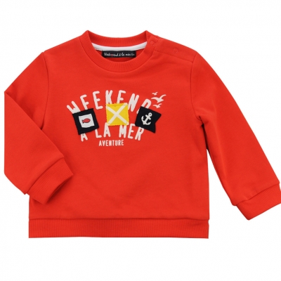 Orange fleece sweater