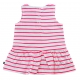 Robe rayé rose fluo