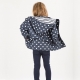 Dotted navy raincoat