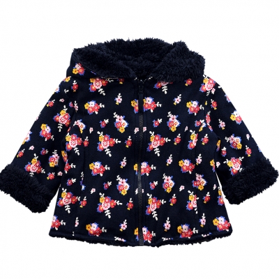 Gilet réversible all over fleur 
