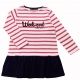 off white pink dress