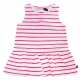 neon pink stripe dress