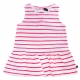 Robe rayé rose fluo