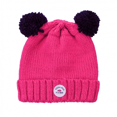 Pink stitch hat