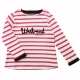 Sailor tee striped off white pink