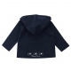 Hooded navy jacket