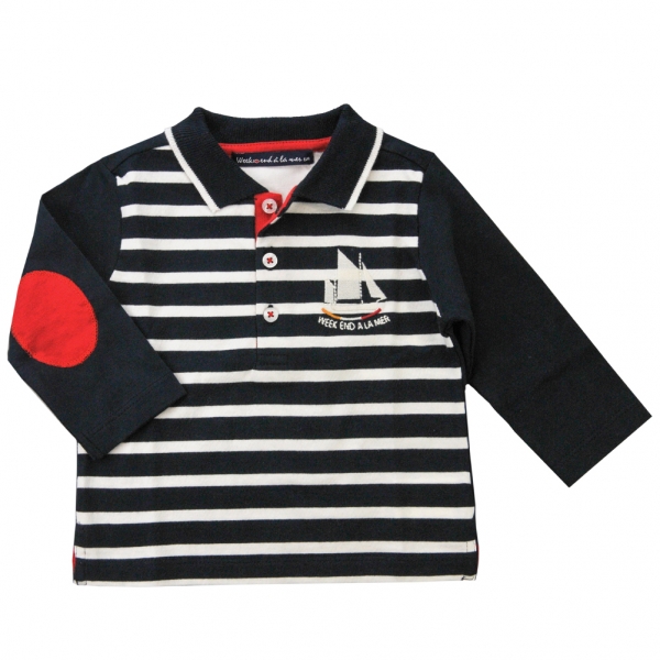Red navy polo-shirt