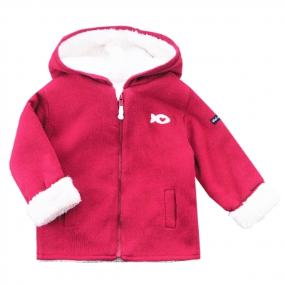 Gilet capuche zipé en maille