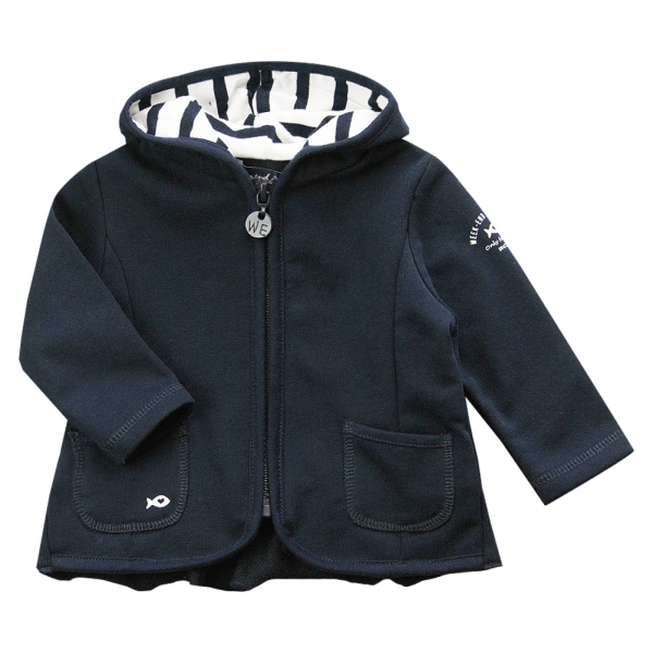 Gilet rose à capuche